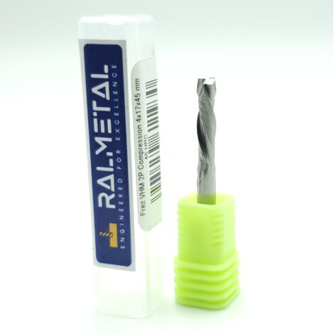 Fresa a compressione VHM per legno e compensato 4 x 17 x 45