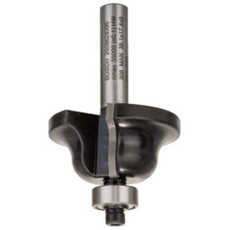 Fresa a forma di bordo B, 8 mm, R1 6,3 mm, B 12,7 mm, L 17 mm, G 61 mm