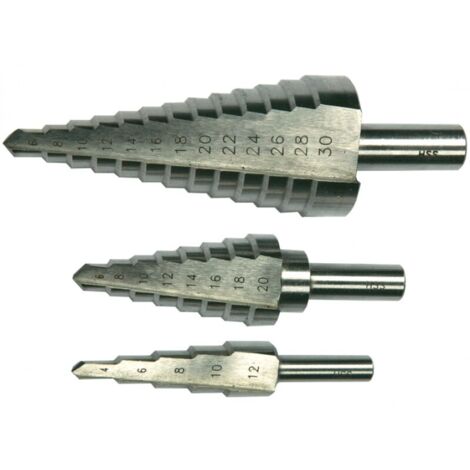 Fresa a Gradino in Acciaio Hss Maurer Misura 420 mm Gambo 8 mm