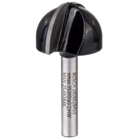 Fresa a scanalatura a gola vuota, 6 mm, R1 12,7 mm, D 25,4 mm, L 15,6 mm, G 49 mm