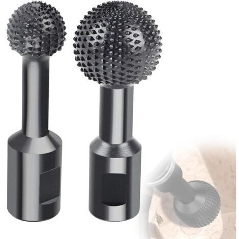 Fresa a sfera rotante per legno, φ 25 mm + 40 mm, sgorbia a sfera in acciaio al carbonio con filettatura M14, per smerigliatrice angolare da 115/125 mm, ideale per scavare, incidere e levigare il legn