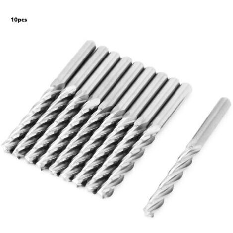 Fresa a Toupie, Fresa Flat End, Diametro del Gambo 1/8", Fresa Gambo a 4 Tagli (3,175 × 17 × 22 mm)