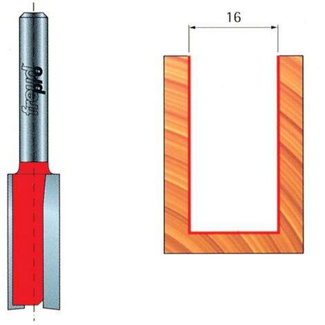 Fresa Cilindrica a Taglienti Diritti per trapano - Ø16xh19 mm - 04-14906