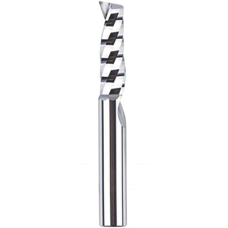 Fresa da 6 mm per alluminio, frese a una scanalatura, 1 in carburo di tungsteno massiccio, 22 mm CNC per legno e alluminio