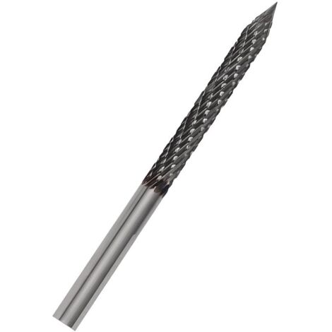 Fresa de acero de tungsteno de 6 mm x 88 mm para reparación de neumáticos, fresa de carburo para metales duros, broca para neumáticos, cabezal giratorio de carburo para taladro neumático