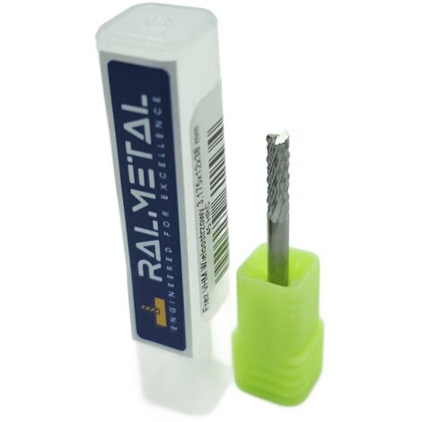 Fresa de diamante de carburo sólido de múltiples flautas 3,175 x 12 x 38