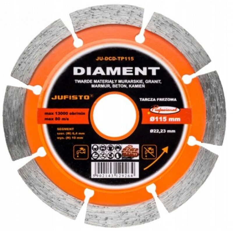 

Fresa de disco abrasivo de diamante 115 x 22,2 mm