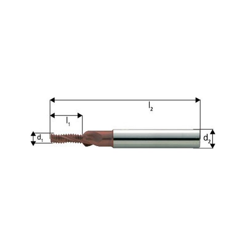 

JBO - Fresa de filetear GFS carburo monobloque, regar central, 2 x d, revestimiento TiCN, Agujero : M10, paso 1,50 mm, hoja l1 21,7 mm