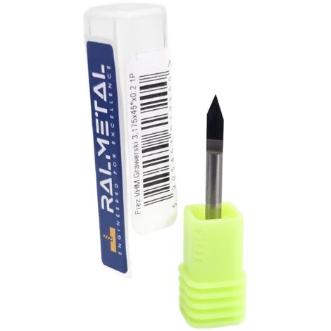 Fresa de grabado de carburo sólido 3,175 x 45° x 0,2 mm 1P