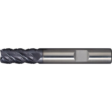 Fresa de mango DIN 6527L Tipo NF-UNI D.6mm VHM TiAlN 45Grados HB Z.4 largo TECWERK