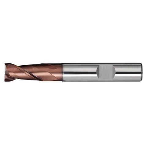 Fresa de ranura DIN 6527L tipo N D.8mm inserto L.25mm carburo macizo TiAlN HB Z.2 PROMAT
