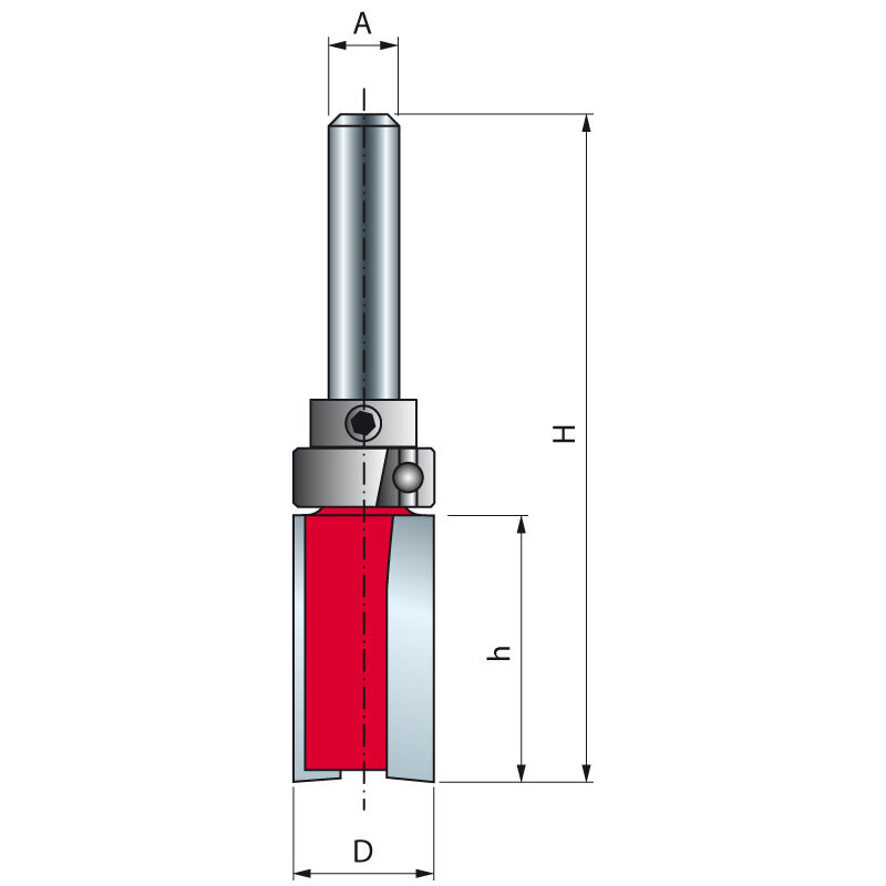 Freud - Fresa con rodamiento superior - Ø13 H20/60 Q6 Z2 - F03FR02003 -50-10206P
