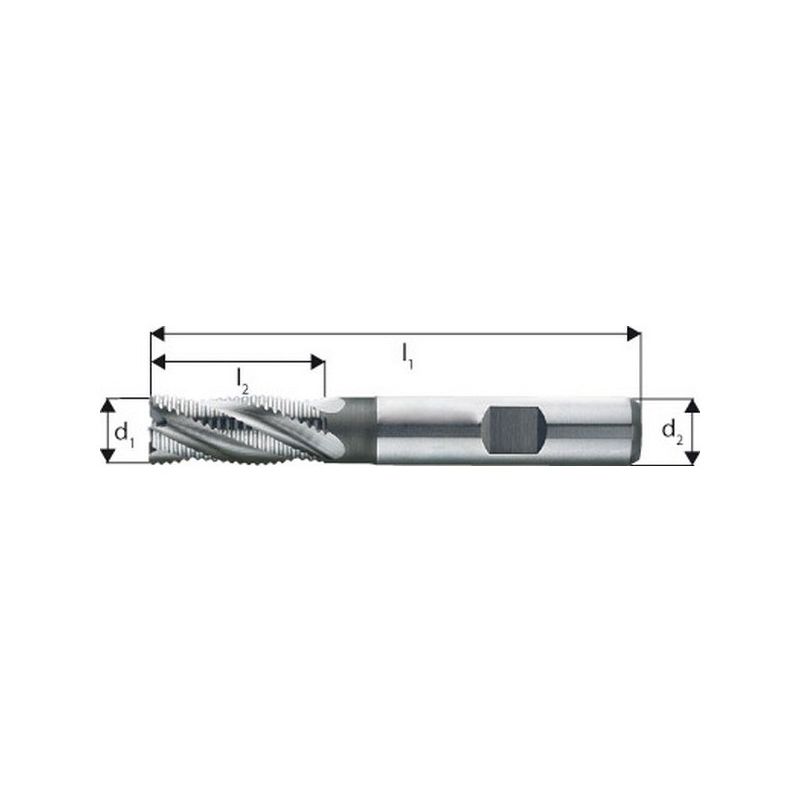 

Forum - Fresa frontal de metal duro integral, desbaste NZ, corta tipo HR, 3 - 6 dentes, acero - corte rápido - - 10% cobaltoo, sin recubrimiento, Ø