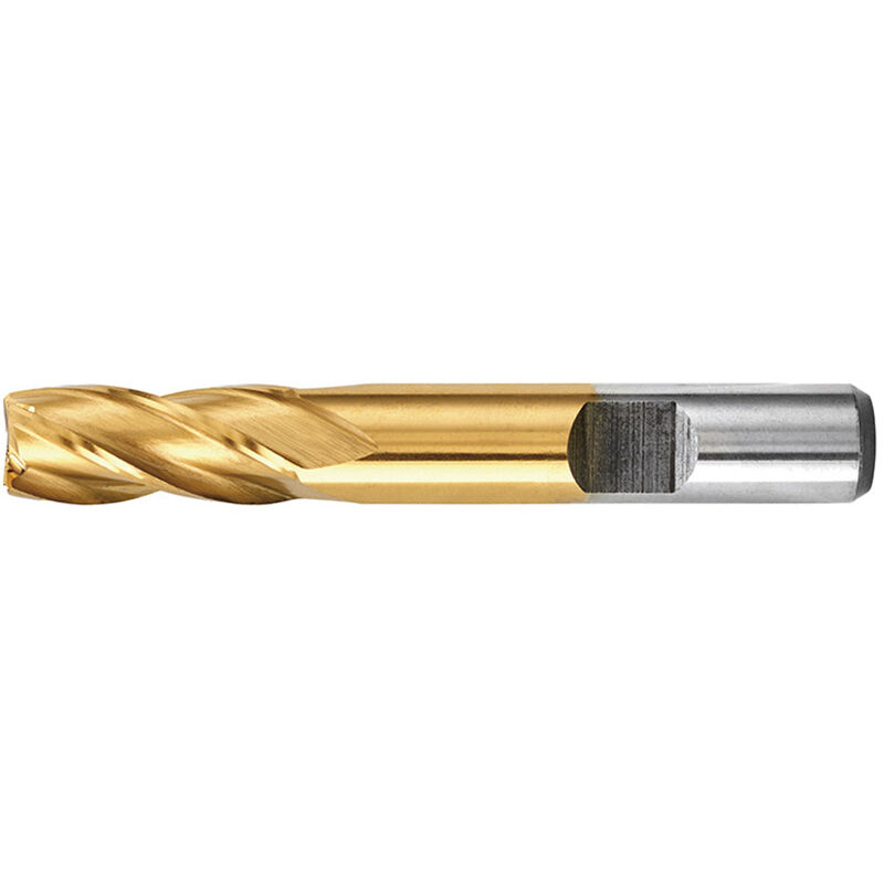 Fresa frontale a 4 taglienti hss tin Fervi F006/12 diametro 12 mm, Modello F006/12