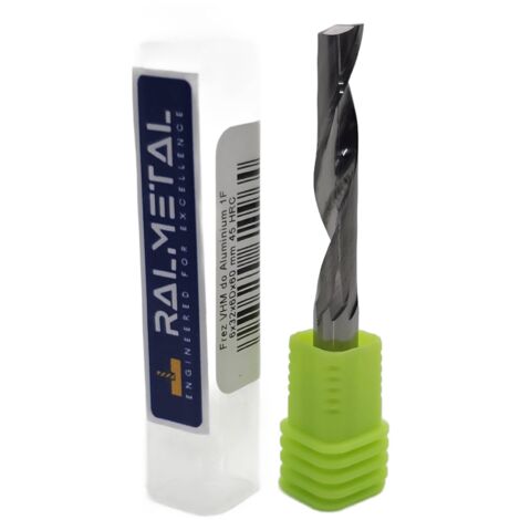Fresa in metallo duro integrale 1 tagliente per alluminio 6 x 32 x 60 mm
