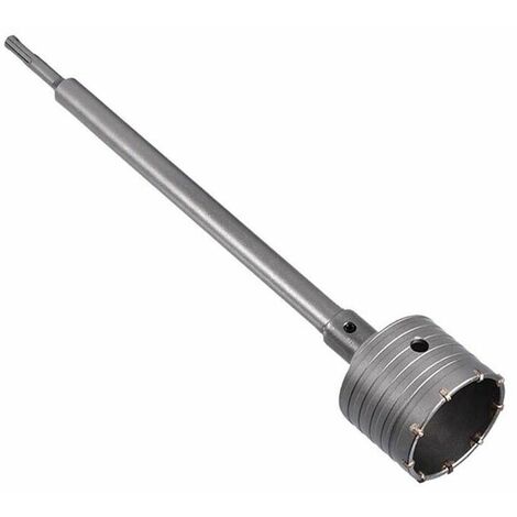 Fresa Muro Cemento A Tazza 75 Mm Asta Prolunga 50 Cm Attacco Trapano Sds Plus