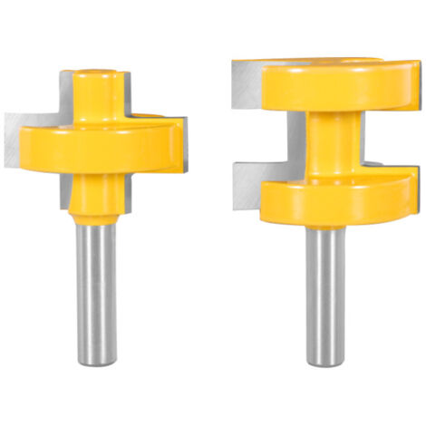 Fresa para router con vástago de 8 mm, 2 piezas de fresas para router con vástago de 8 mm y dientes cuadrados, herramienta de fresado de madera de alta dureza para la fabricación de cajones.