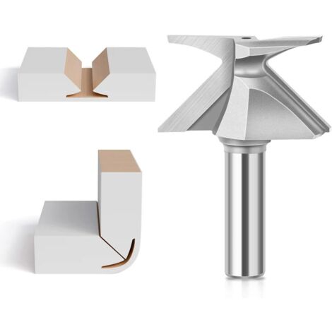 Fresa per fresatura ad arco con gambo R18 da 1/2" e fresa integrata per lavorazione del legno, fresatura, fresa per linguetta e scanalatura, con punta in carburo di tungsteno