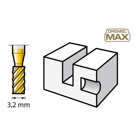 Fresa premium revestida en nitruro de titanio de alta velocidad Ø 32 mm. BOSCH 26150194DM