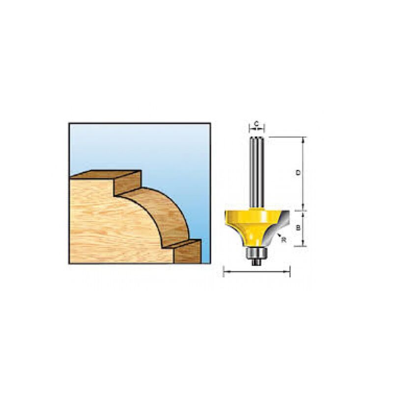 Fresa profilata - 31,8 x 15,9 x 8 x 32 - 9.52