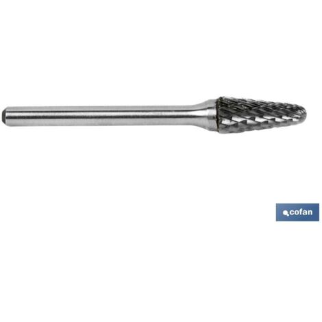 Fresa rotativa conica con raggio di 3 mm.