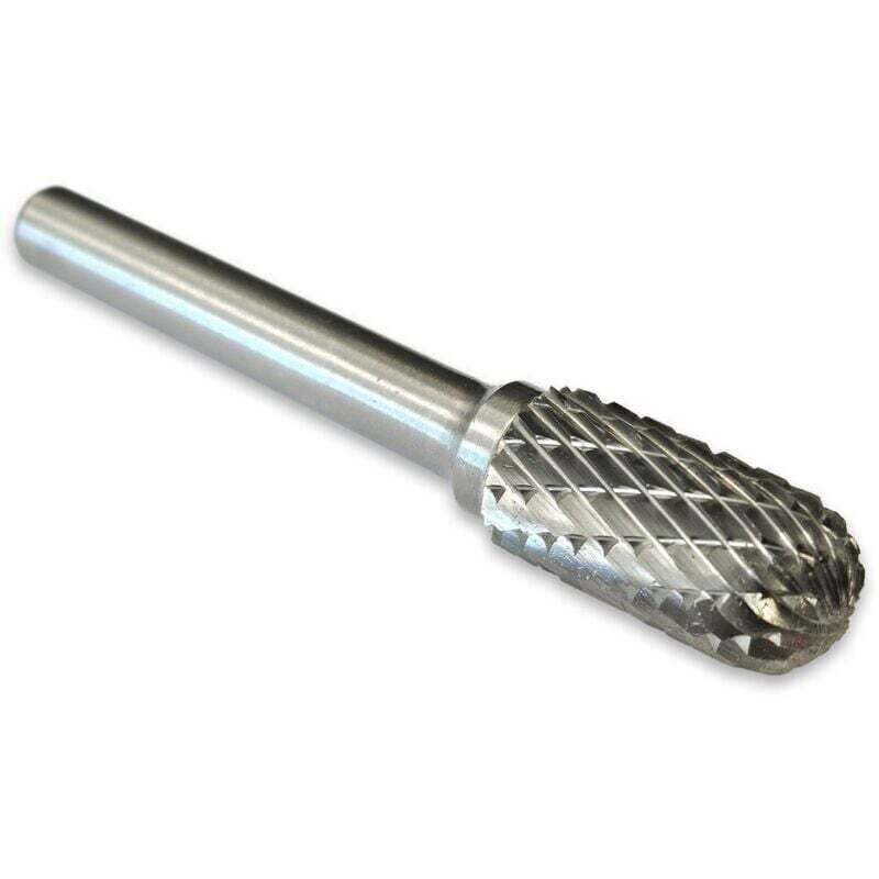 Fresa rotativa de 10 mm x 20 mm con doble cilindro y broca de corte de carburo de tungsteno.