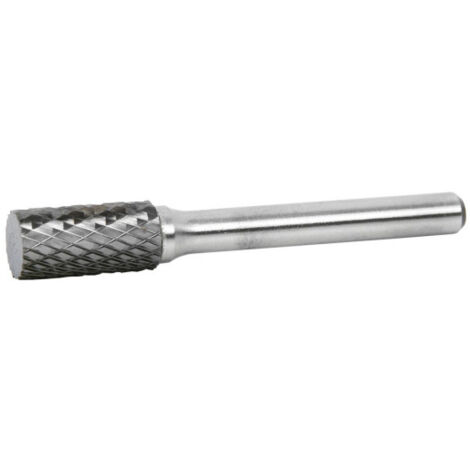 Fresa Rotativa Metal Duro Dentado Cruzado Cilíndrica con Corte Centro                                                          Ø 16mm - Largo corte 25mm - L 70mm