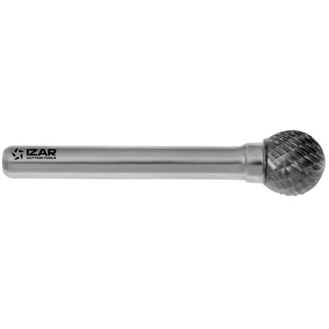 Fresa Rotativa Metal Duro Tipo D Esferica - 9258 - 06,00X06,00 mm Dent.6 IZAR