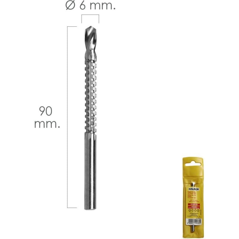 

Fresa rotativa para madera espigada Ø 6 x 90 mm. para taladro / fresadora