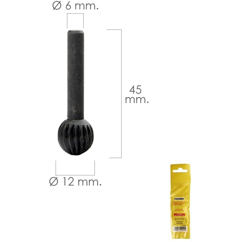

Fresa rotativa para metal esferica Ø 12 mm. para taladro / fresadora