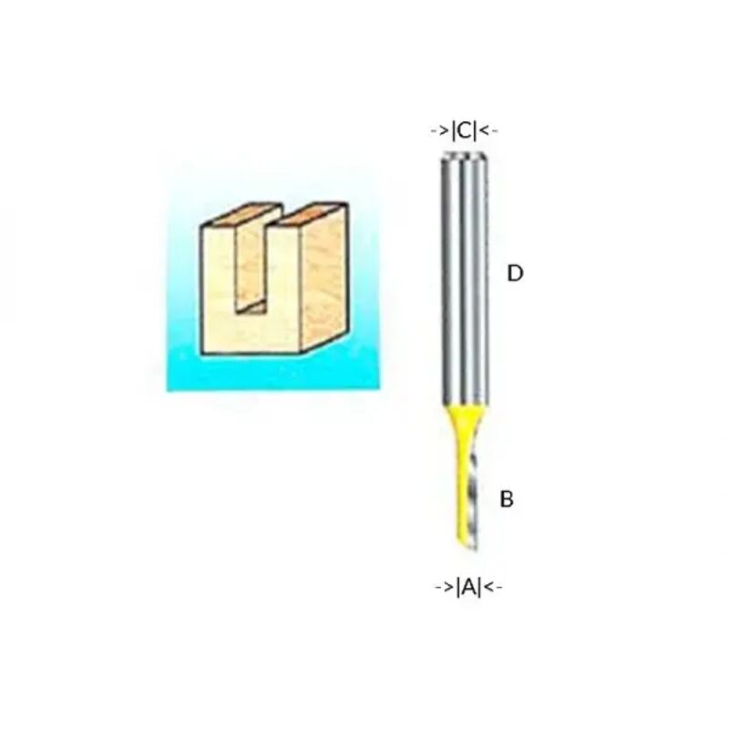 Fresa scanalata a lama singola - 3 x 9,5 x 6 x 32