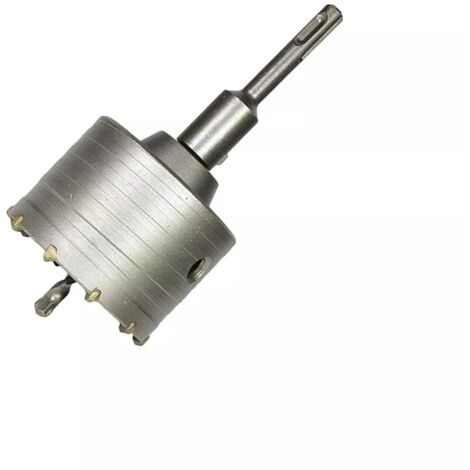 Fresa Tazza Carotatrice Muro 80 Mm Asta Prolunga 9 Cm X Trapano Attacco Sds Plus