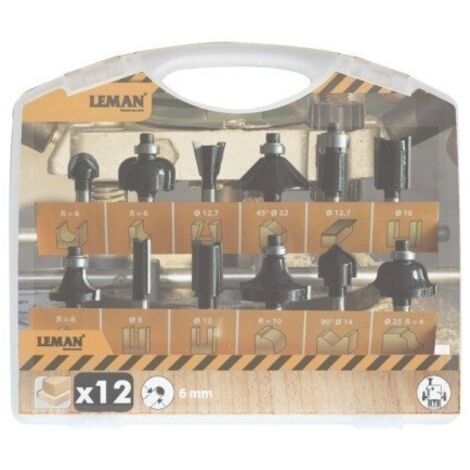 Fresa Tornero Madera  Pinza 6 Metal Duro Leman 12 Pz