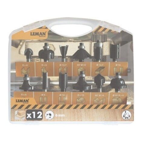 Fresa Tornero Madera  Pinza 6 Metal Duro Leman 12 Pz