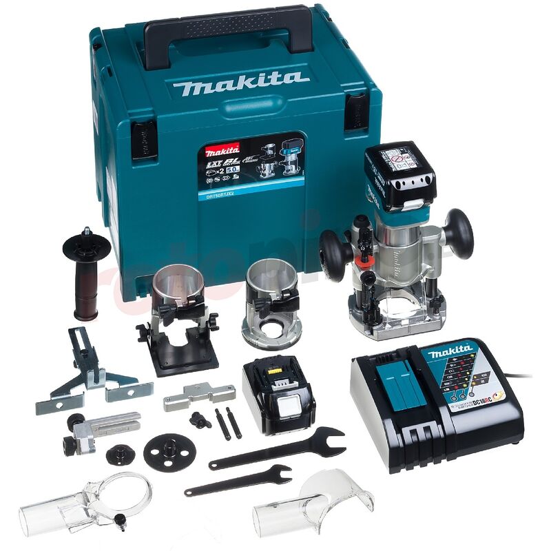 

Fresadora a Batería Makita DRT50RTJX2 Pinza 6 y 8 mm.
