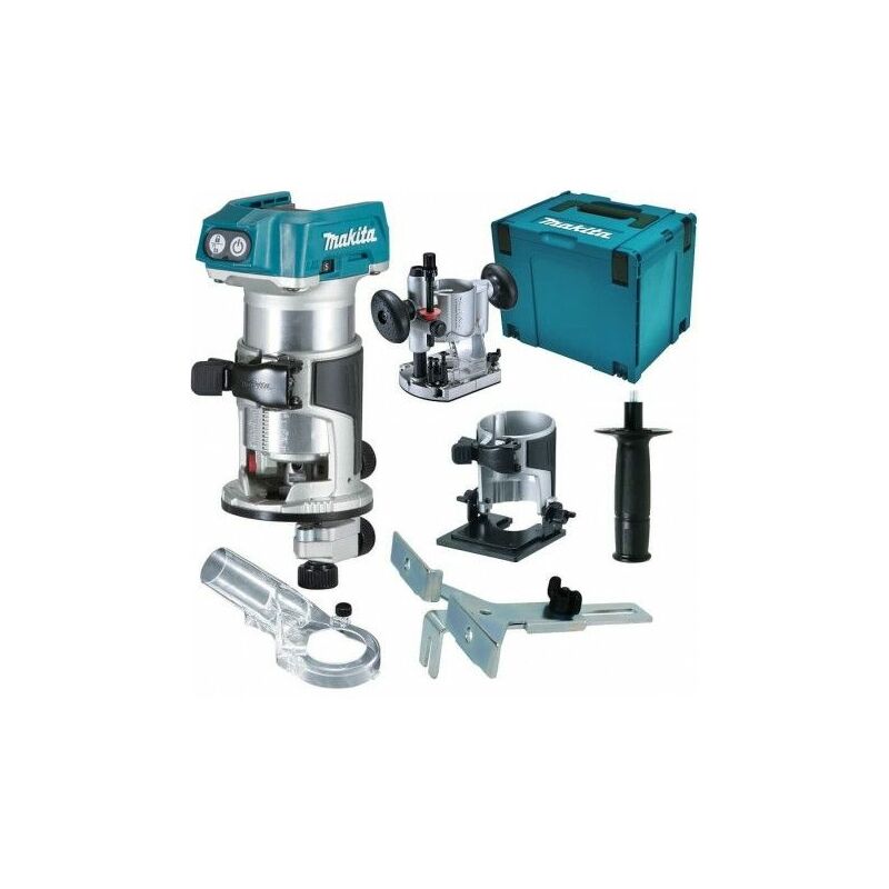 

Makita - Fresadora a Batería DRT50ZJX2 Pinza 6 y 8 mm.