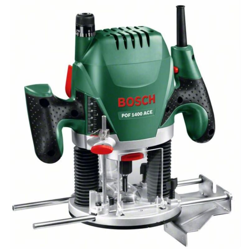 

Fresadora de superficie POF 1400 ACE en maletín con luz de trabajo 1.400 vatios - Bosch