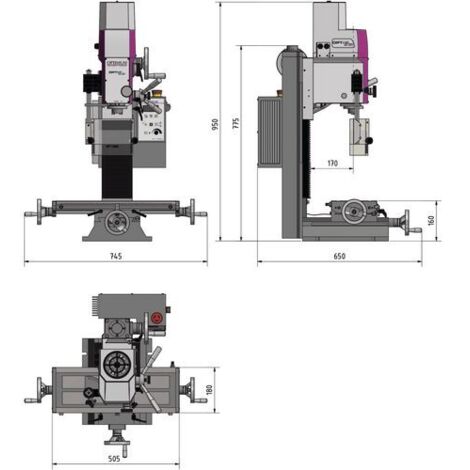 FRESADORA OPTI MH 22 V  OPTIMUM