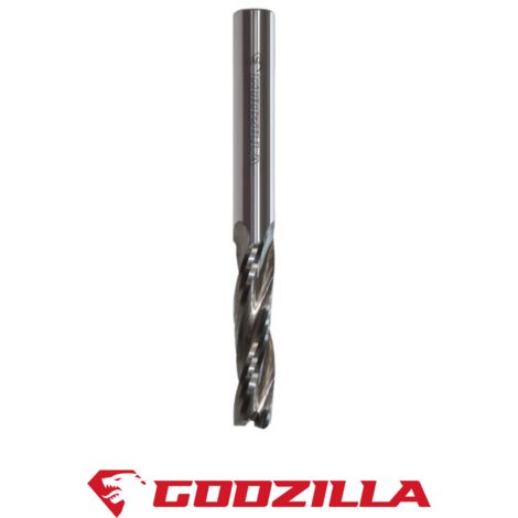 Fresas à cortes helicoidales positivas Z3 D=12 I=52 S=12 - Godzilla Puntas