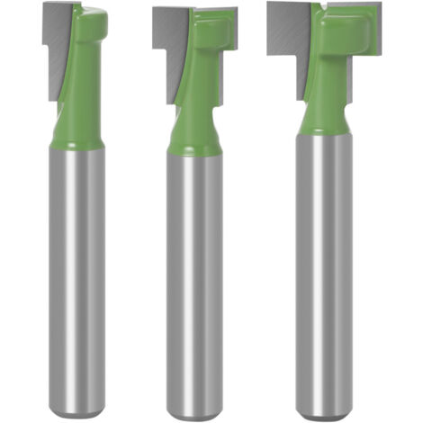 Fresas para ranuras en T y guías en T con vástago de 6 mm, herramientas profesionales para cortar madera.