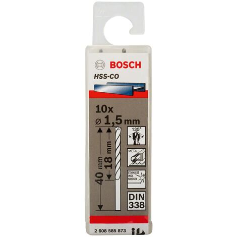 Fresatrice a spirale in acciaio inossidabile PRO HSS-Co, 1 x 18 x 40 mm, set da 10 pezzi