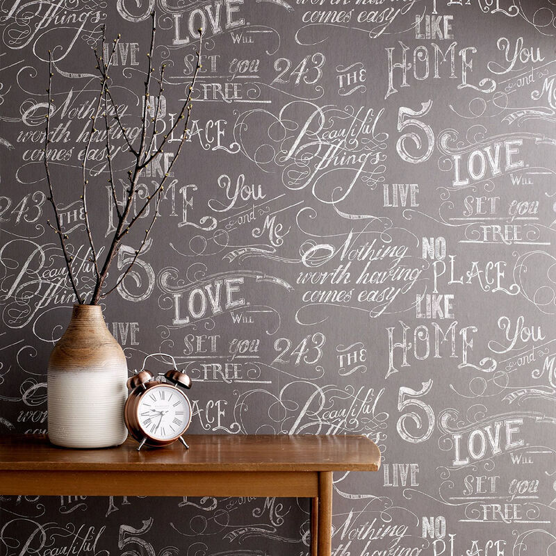 Wallpaper Accessories Fresco Great Value Chalk Board Effect Grey