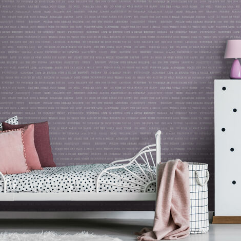 Fresco Lilac Dreams Typography Inspirational Quotes Paste the Paper Wallpaper (Was £15)