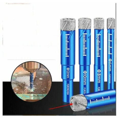Frese diamantate per Piastrelle Ceramica Gres Porcellanato Piastrelle Vetro Pietra. Set di 4 punte diamantate professionali