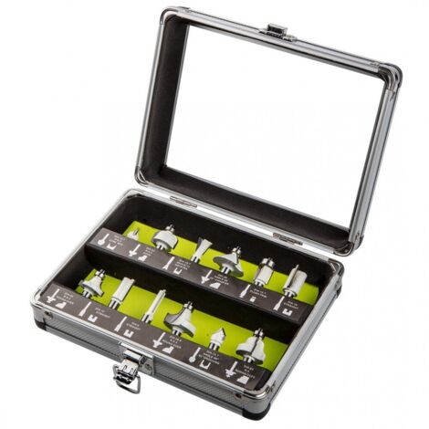 Frese in metallo duro, gambo 8 mm, set da 12