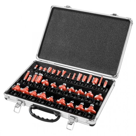 Frese in metallo duro, gambo 8 mm, set da 35