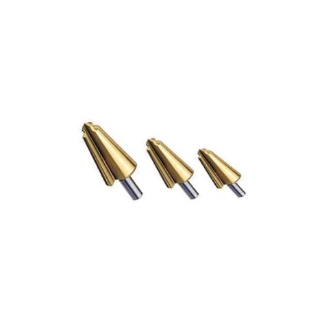 Frese/Punte coniche allargafori HSS set 3 pezzi