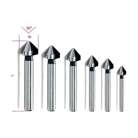 Frese/Punte svasatrici coniche allargafori HSS basse set 6 pezzi