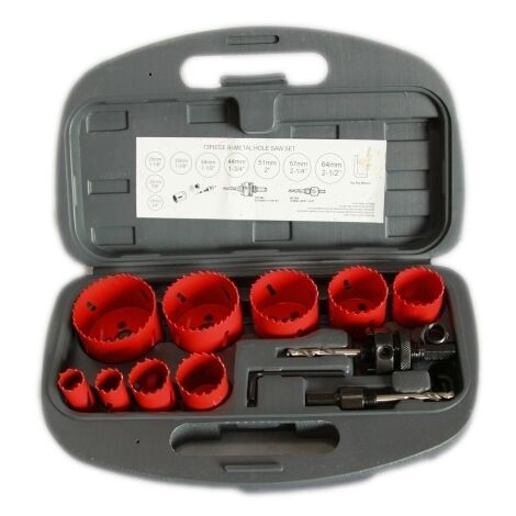 Frese/Seghe a tazza HSS Bi-Metal set 13 pezzi in valigetta