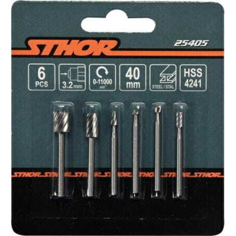 FRESE STHOR HSS PER SMERIGLIATRICE GAMBO MINI 3,2 mm 6 pezzi.